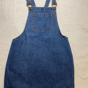 Denim Overall Dress (Size Small)